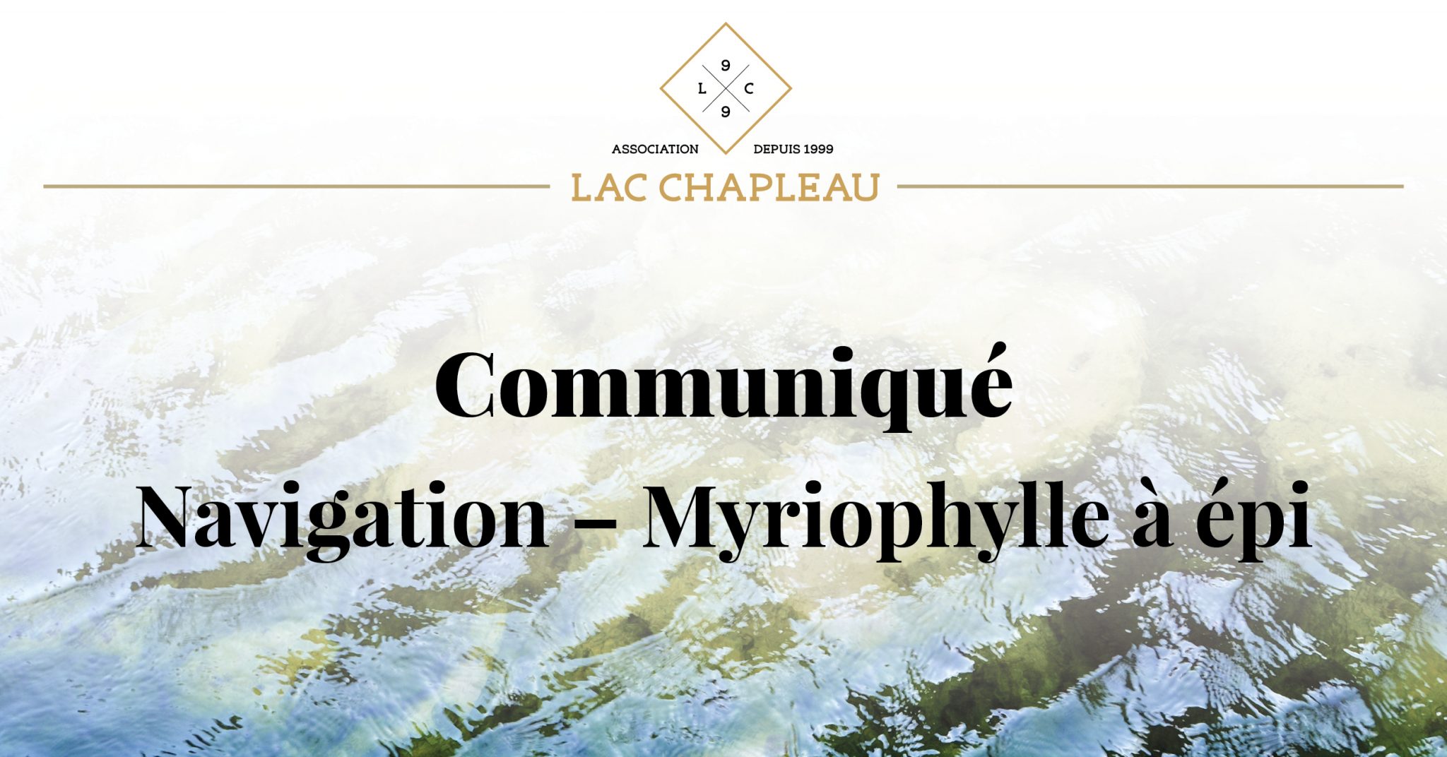 Communiqué Navigation – Myriophylle à épi